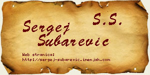 Sergej Šubarević vizit kartica